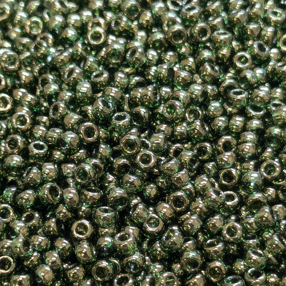 11/0 MIYUKI Rocalla 0306 - Olive Green Gold Luster - 1gr. -