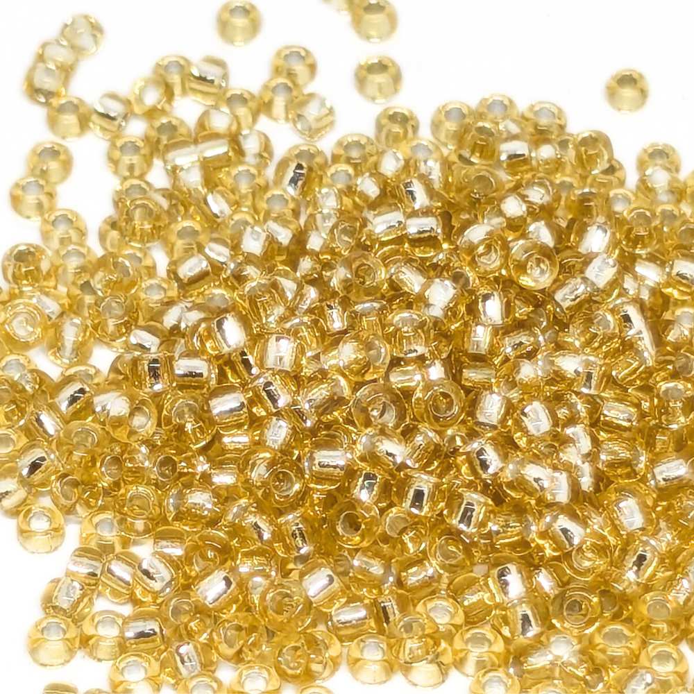 11/0 MIYUKI color: 0002 - rocalla - Light Gold silver Lined - 1gr. -