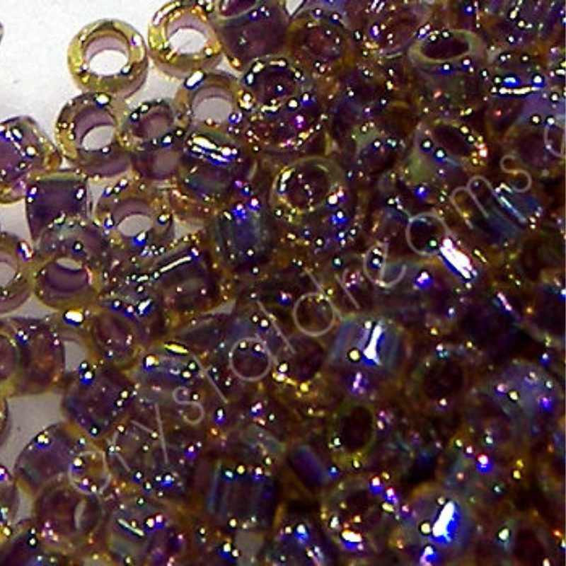 11/0 MIYUKI delica - Berry Lined Light Topaz AB - DB091 - 1gr. - - Crystaldreams Abalorios