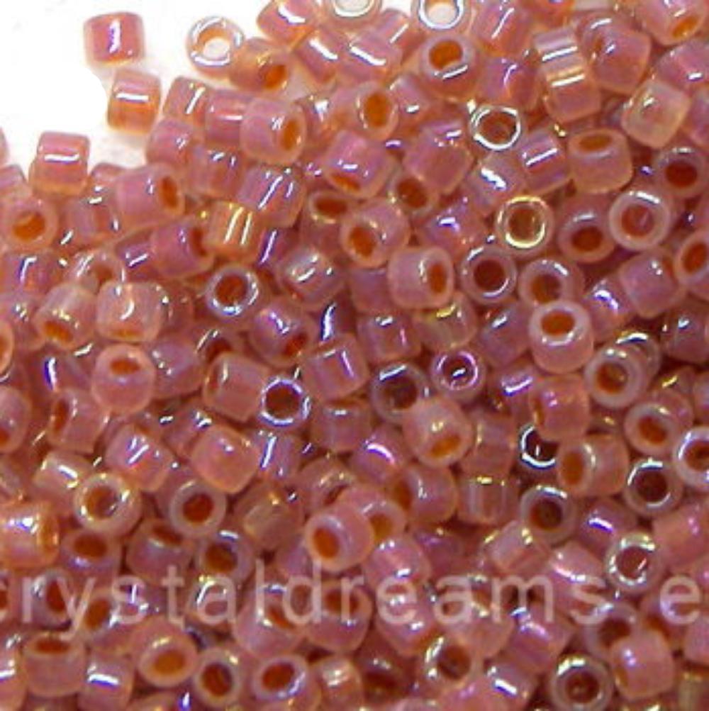 11/0 MIYUKI delica - Dark Peach Lined Opal AB - DB1733 - 1gr. - - Crystaldreams Abalorios