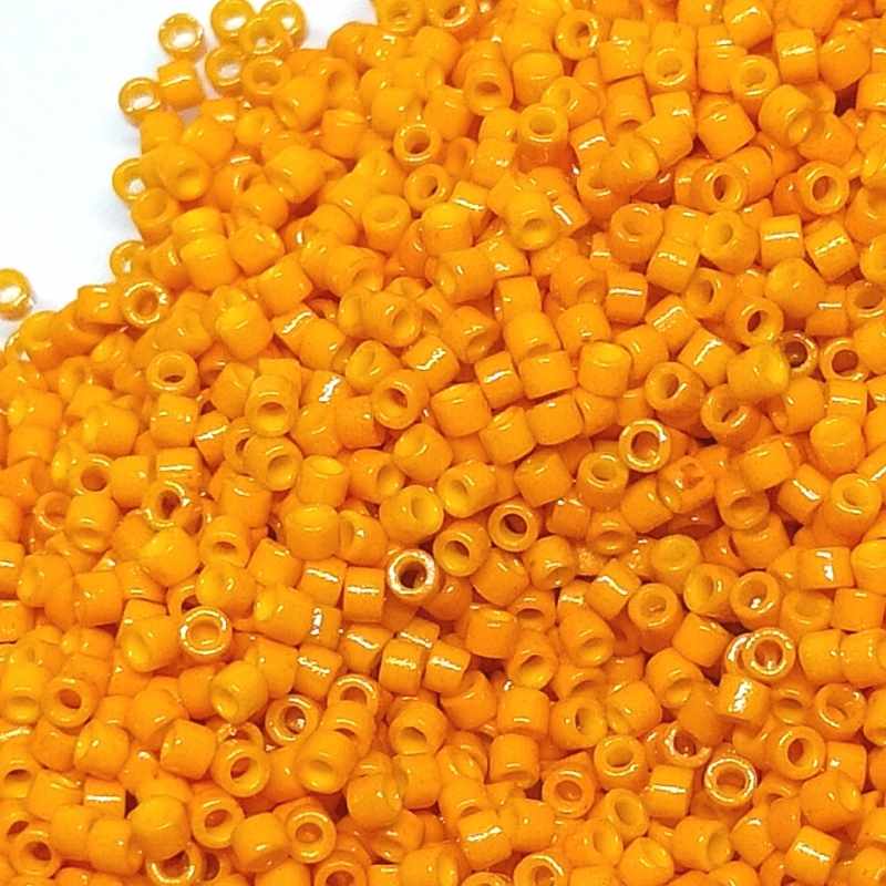 11/0 MIYUKI delica - Duracoat Opaque Kumquat - 1gr. - - Crystaldreams Abalorios