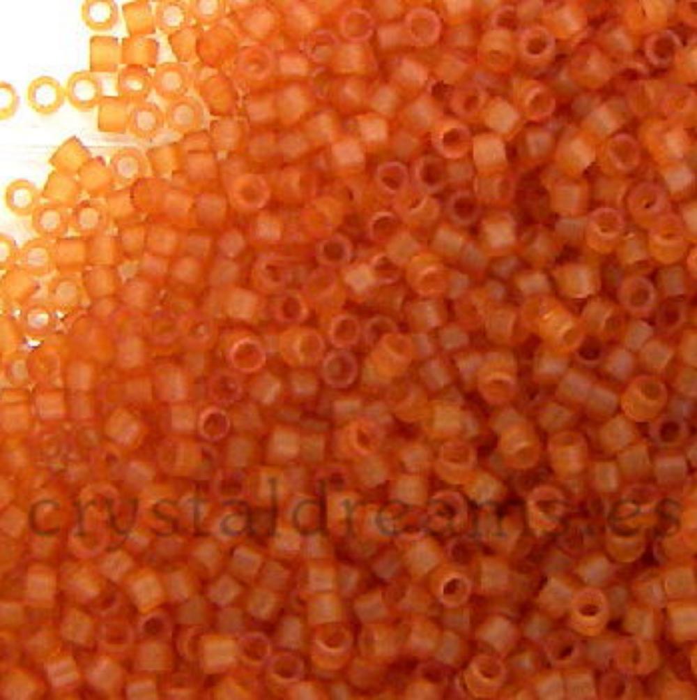 11/0 MIYUKI delica - Dyed Matte Transparent Amber - 1gr. - DB781 - - Crystaldreams Abalorios