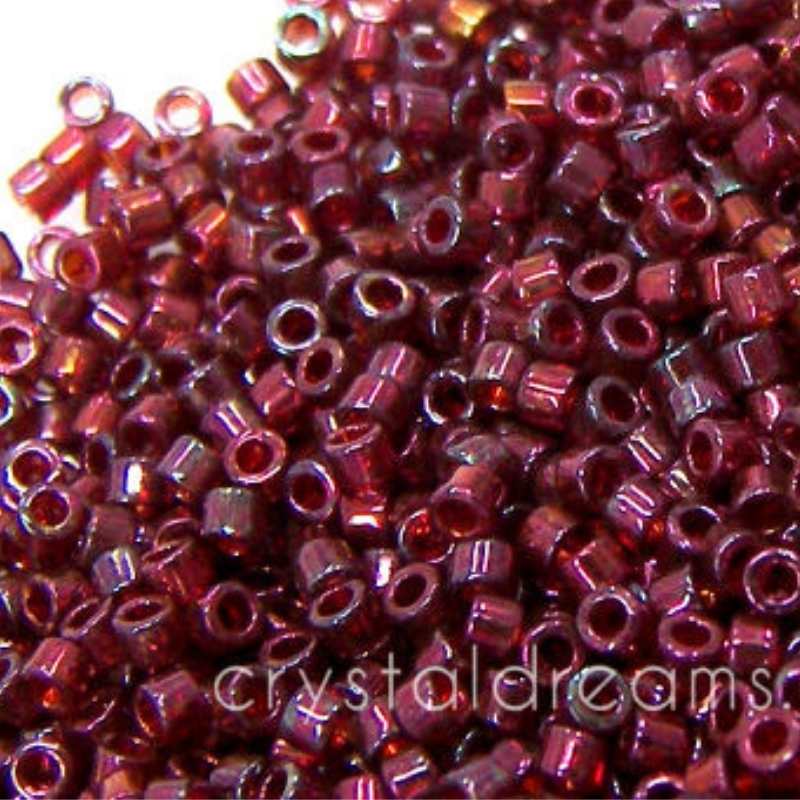 11/0 MIYUKI delica - Gold Luster Trasp. Red - DB105 -1gr. - - Crystaldreams Abalorios