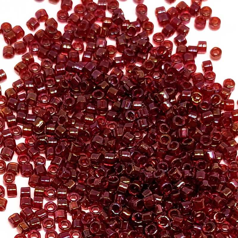 11/0 MIYUKI delica - Luster Crystal Red Lined - 1gr. - DB295 - - Crystaldreams Abalorios