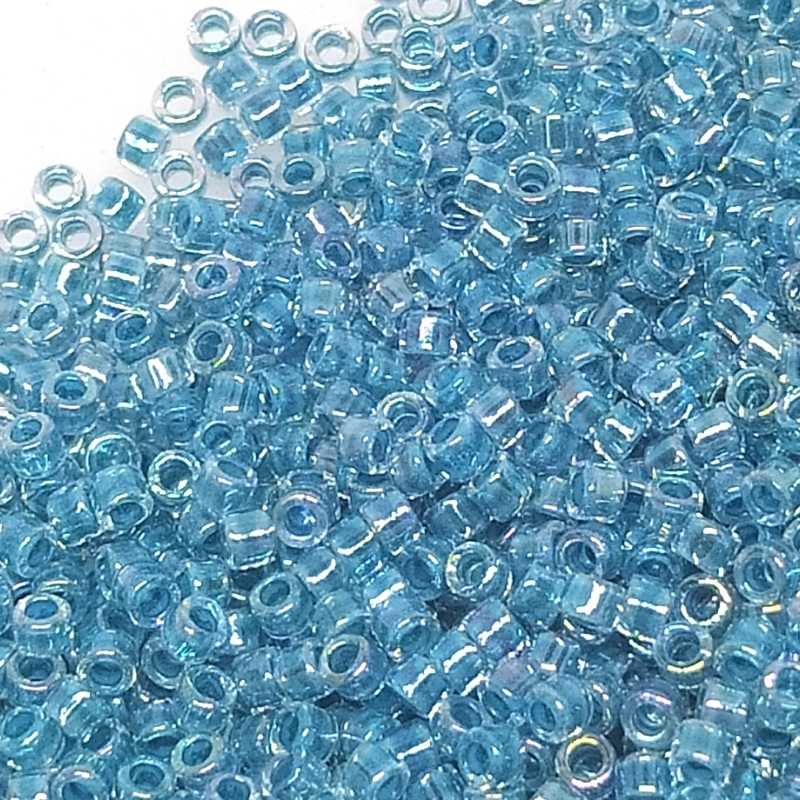 11/0 MIYUKI delica - Marine Blue Lined Crystal AB - DB058 - 1gr. - - Crystaldreams Abalorios