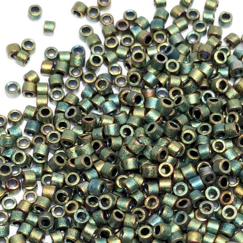 11/0 MIYUKI delica - Matte Metallic Green Iris - 1gr. - DB324 - - Crystaldreams Abalorios