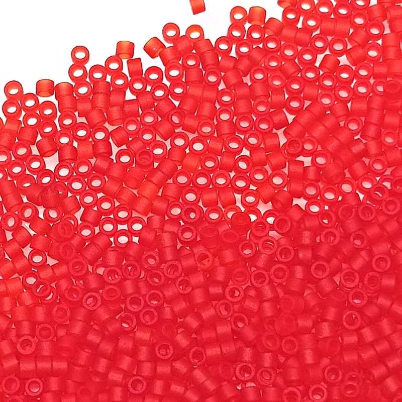 11/0 MIYUKI delica - Matte Trasp.Light Red - 1gr. - DB745 - - Crystaldreams Abalorios