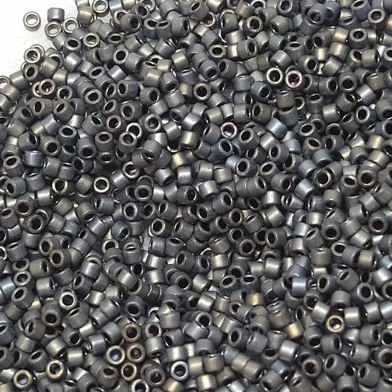 11/0 MIYUKI delica - Metallic Matte Smoked Grey - DB307 - 1gr. - - Crystaldreams Abalorios
