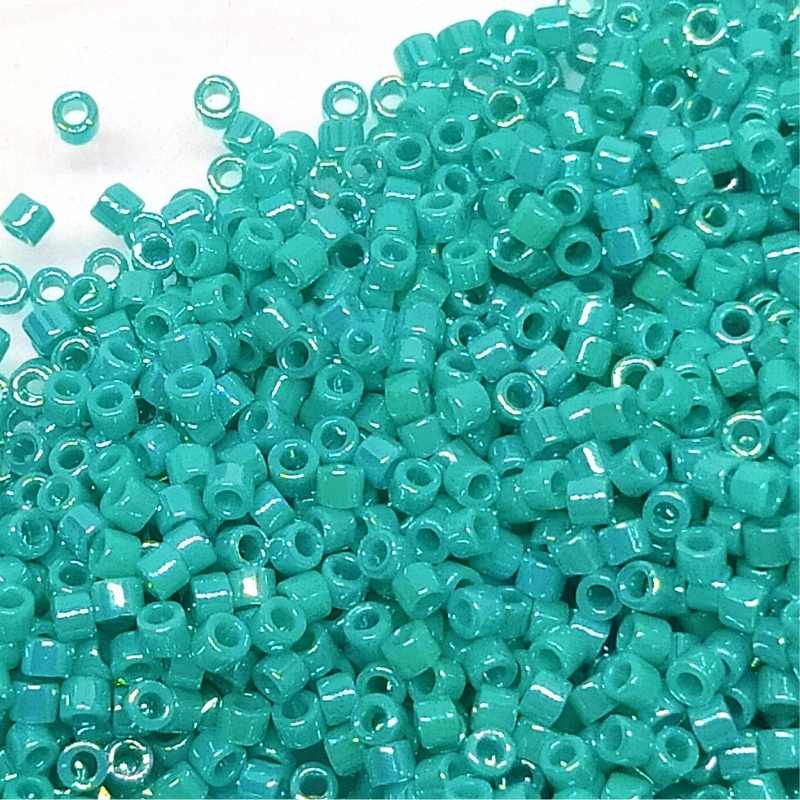 11/0 MIYUKI delica - Opaque Turquoise AB - 1gr. - DB166 - - Crystaldreams Abalorios