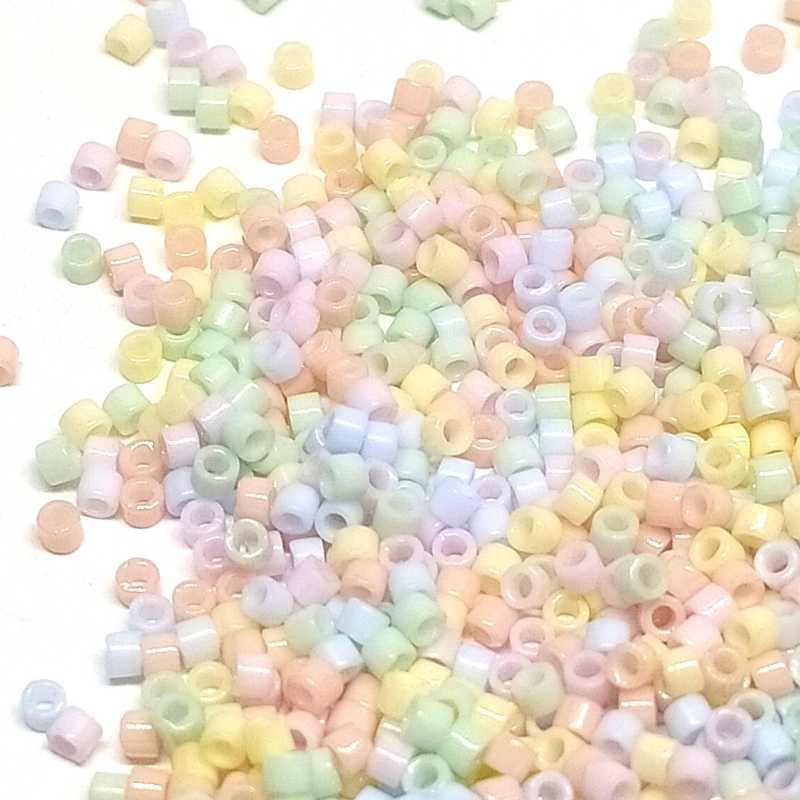 11/0 MIYUKI delica - Opaque Unicorn Mix 1gr. - MIX53 - - Crystaldreams Abalorios