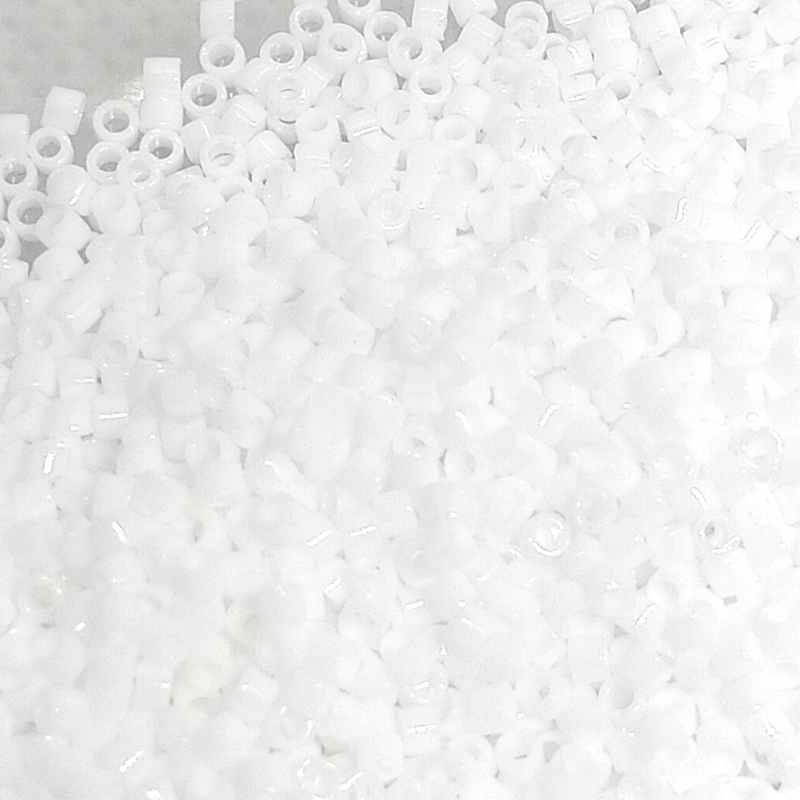 11/0 MIYUKI delica - Opaque White - 1gr. - DB200 - - Crystaldreams Abalorios