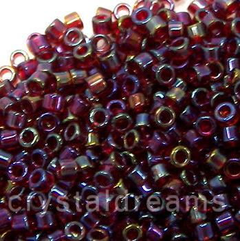 11/0 MIYUKI delica - Red Lined Topaz AB - DB1751 - 1gr. - - Crystaldreams Abalorios