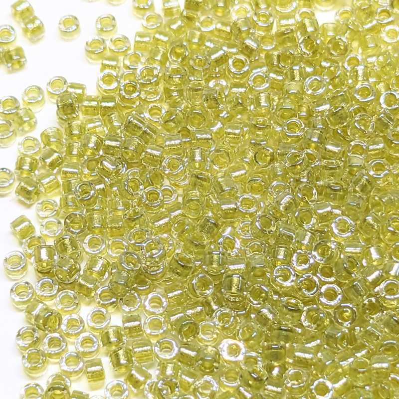 11/0 MIYUKI delica - Sparkling Lt. Yellow Lined Crystal - 1gr. - - Crystaldreams Abalorios