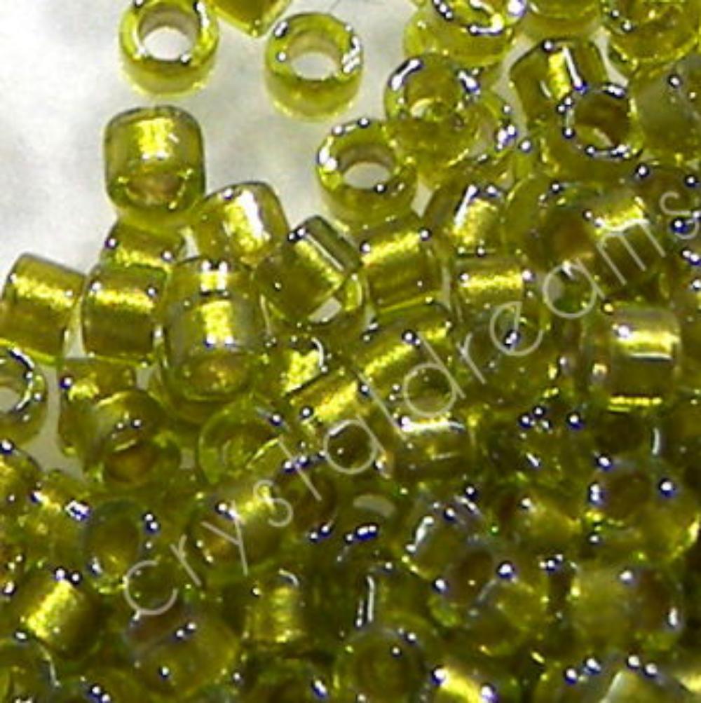 11/0 MIYUKI delica - Sparkling Lt Yellow Lined Chartruse - 1gr. - - Crystaldreams Abalorios