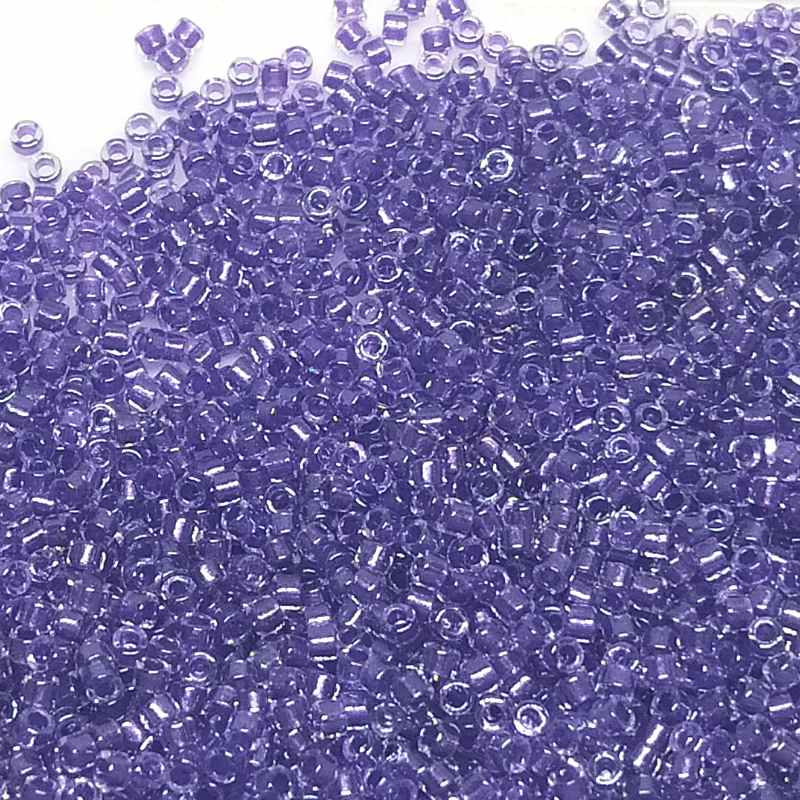 11/0 MIYUKI delica - Sparkling Purple Lined Crystal - 1gr. - - Crystaldreams Abalorios