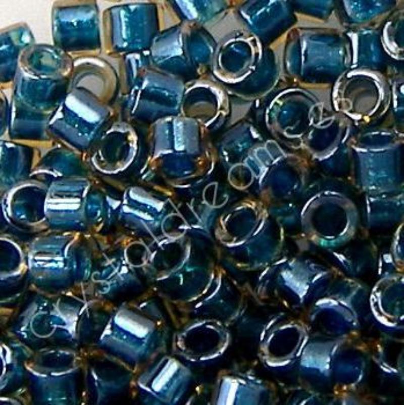 11/0 MIYUKI delica - Sparkling Teal lined Topaz - 1gr. - - Crystaldreams Abalorios