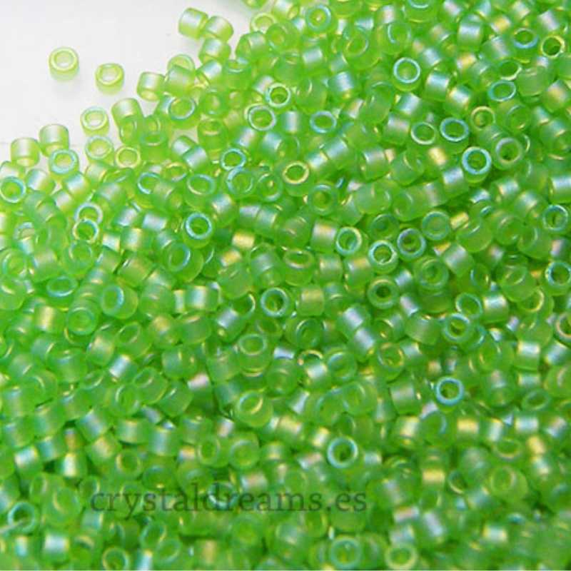 11/0 MIYUKI delica - Transp. Lime AB - 1gr. DB1281 - - Crystaldreams Abalorios
