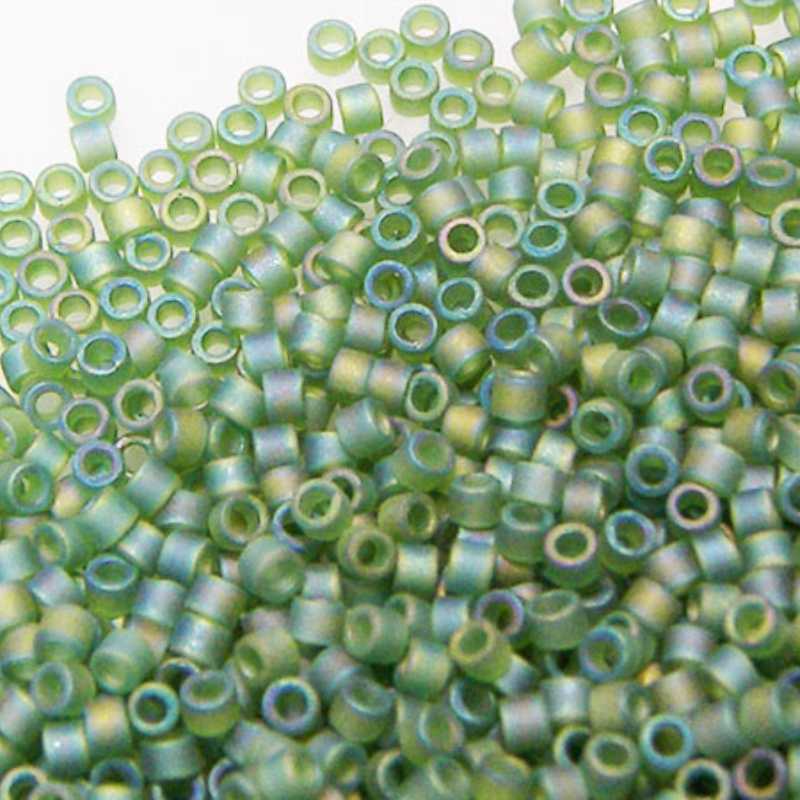 11/0 MIYUKI delica - Transp. Olive AB - 1gr. DB1282 - - Crystaldreams Abalorios