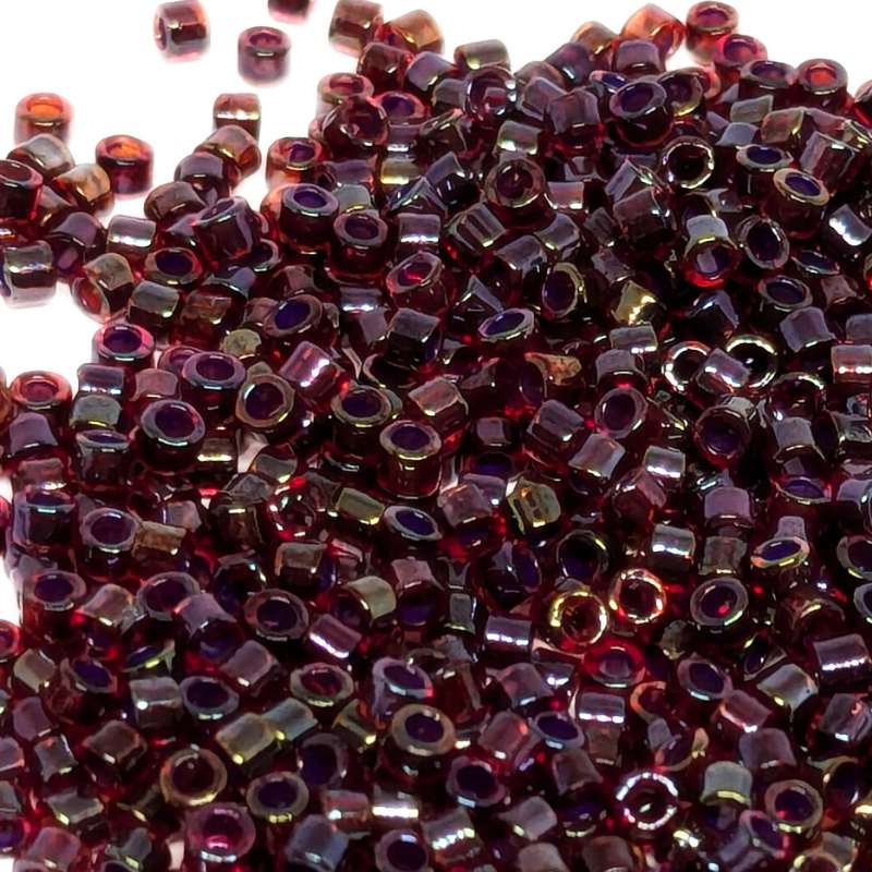 11/0 MIYUKI delica - Transparent Cranberry AB - 1gr. - DB296 - - Crystaldreams Abalorios