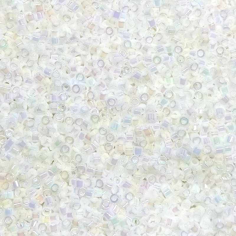 11/0 MIYUKI delica - White Pearl AB - 1gr. - DB202 - - Crystaldreams Abalorios