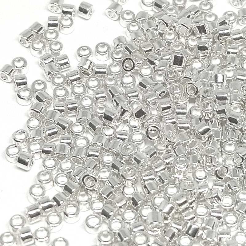 11/0 MIYUKI delica Bright Sterling Silver Plated DB551 1 gr. - - Crystaldreams Abalorios
