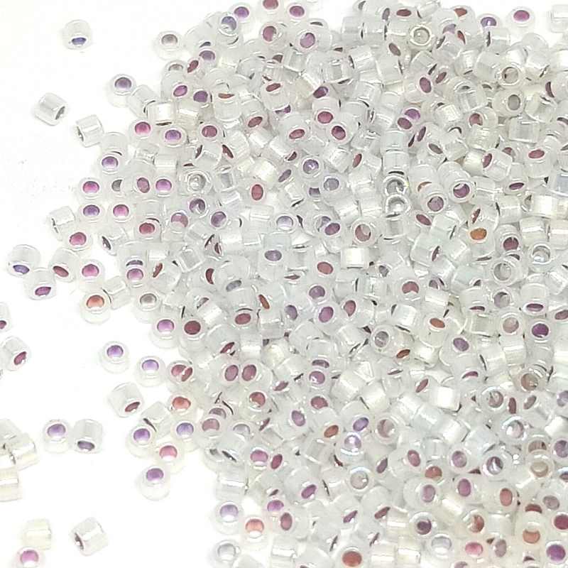 11/0 MIYUKI delica Crys Silver Opal AB Lined 1gr DB223 - - Crystaldreams Abalorios