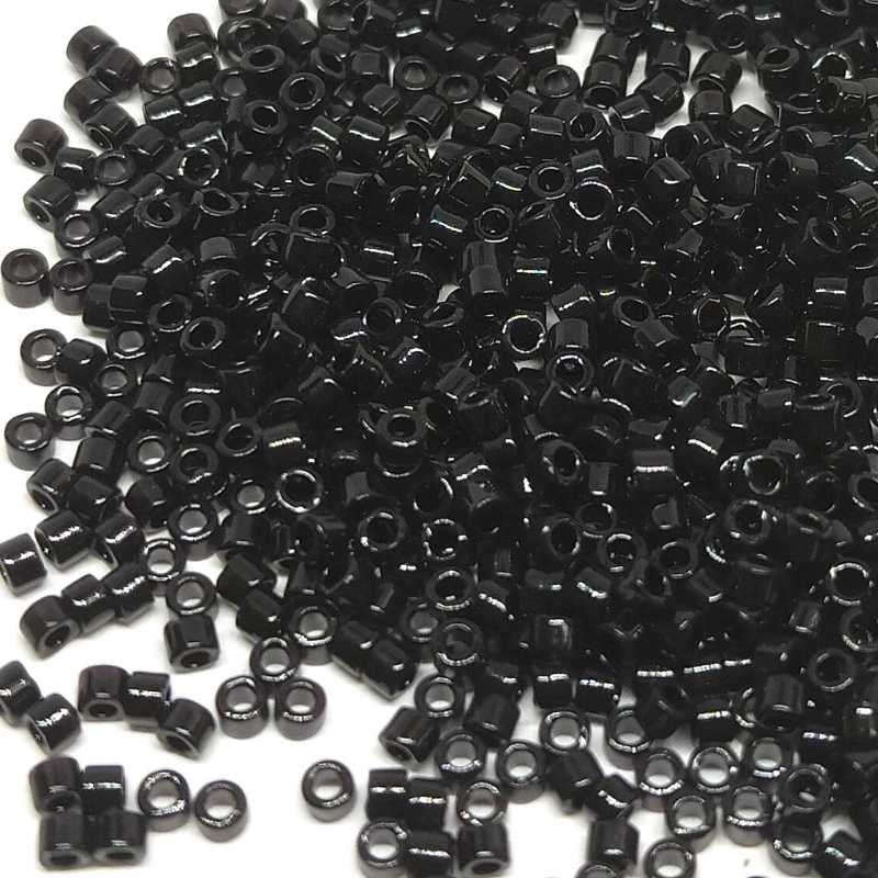11/0 MIYUKI delica DB010 - Black - 1 gr. - - Crystaldreams Abalorios