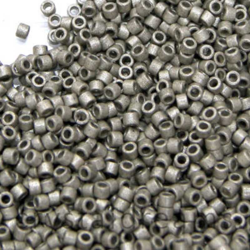 11/0 MIYUKI delica Duracoat Galv. Matte Lt Pewter 1gr. - DB1851F - - Crystaldreams Abalorios
