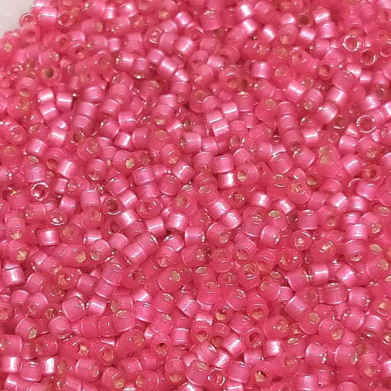 11/0 MIYUKI delica Duracoat Silver Lined Dyed Hibiscus 2175 - - Crystaldreams Abalorios