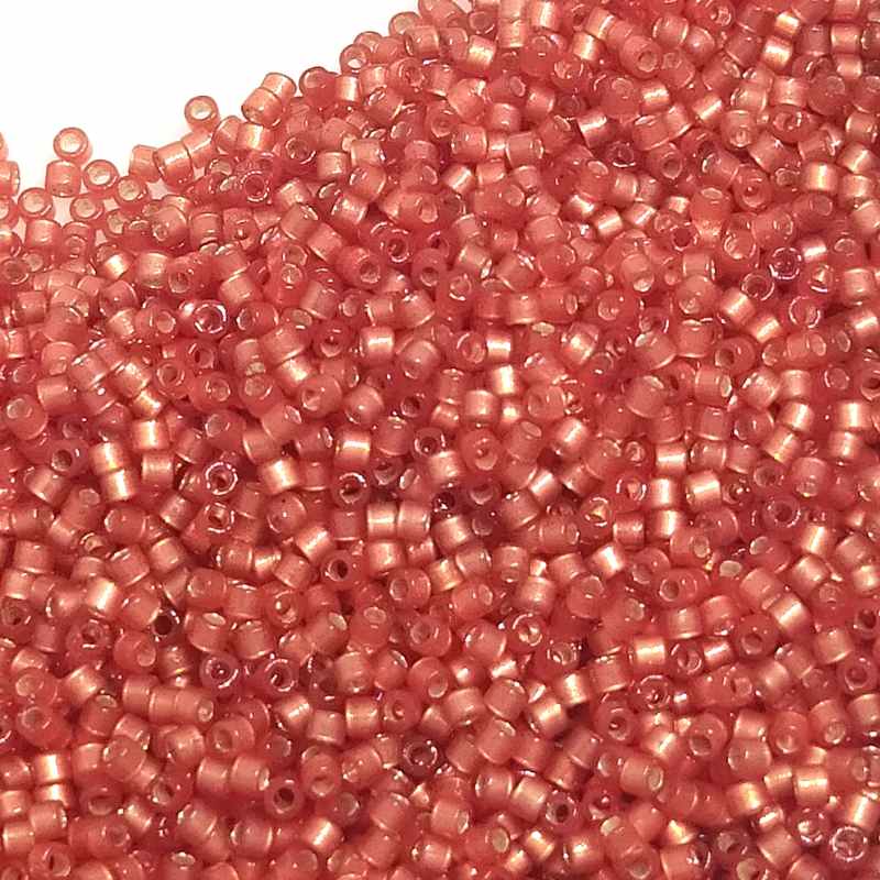 11/0 MIYUKI delica Duracoat Silver Lined Dyed Papaya DB2178 1gr - - Crystaldreams Abalorios