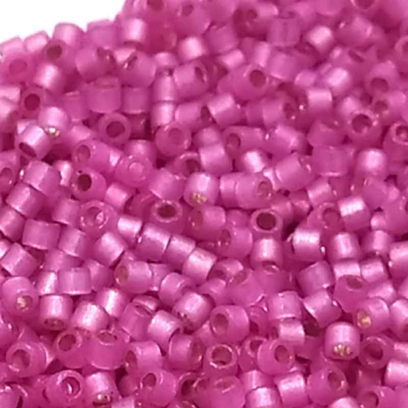 11/0 MIYUKI delica Duracoat Silver Lined Dyed Pink Parfait 2174 - - Crystaldreams Abalorios
