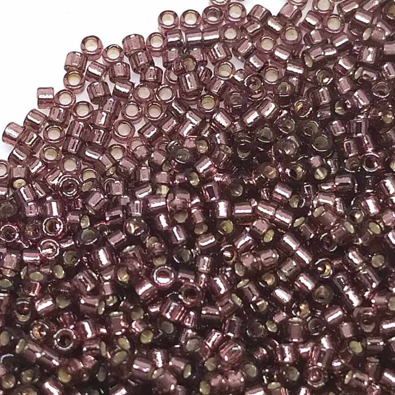 11/0 MIYUKI delica Duracoat Silver Lined Dyed Raisin DB2170 1gr - - Crystaldreams Abalorios