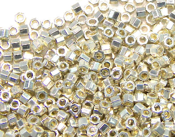 11/0 MIYUKI delica Hex - Galvanized Silver - DBC035 - 1 gr. - - Crystaldreams Abalorios