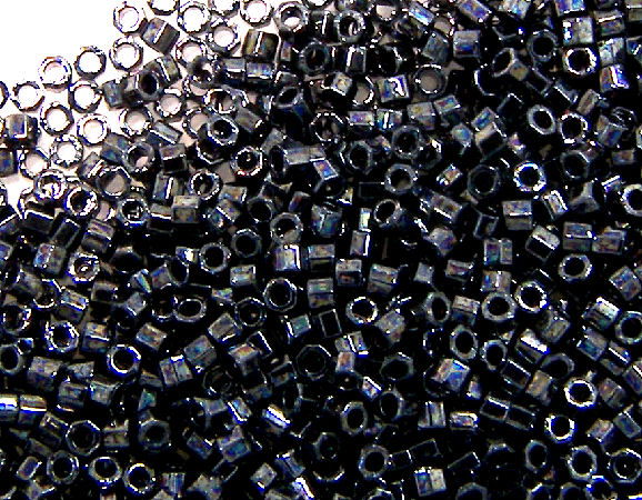 11/0 MIYUKI delica Hex - Gunmetal - DBC001- 1 gr. - - Crystaldreams Abalorios