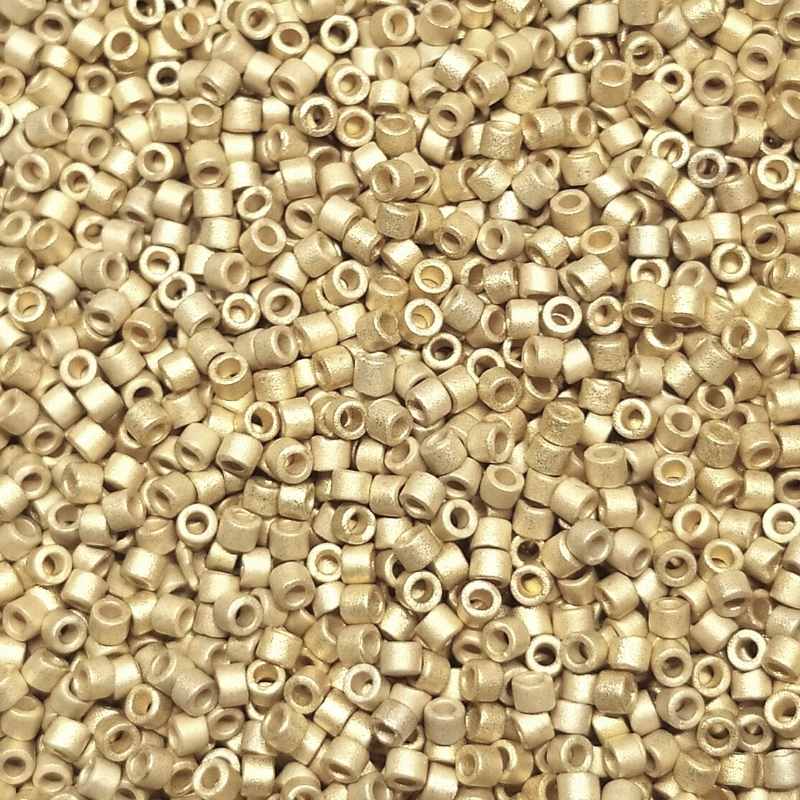 11/0 MIYUKI delica Matte Light Gold 24K Plated - 1gr. - DB334 - - Crystaldreams Abalorios