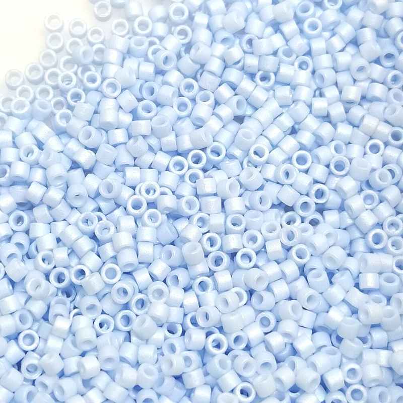 11/0 MIYUKI delica Matte Opaque Lt Sky Blue AB - 1gr - DB1527 - - Crystaldreams Abalorios
