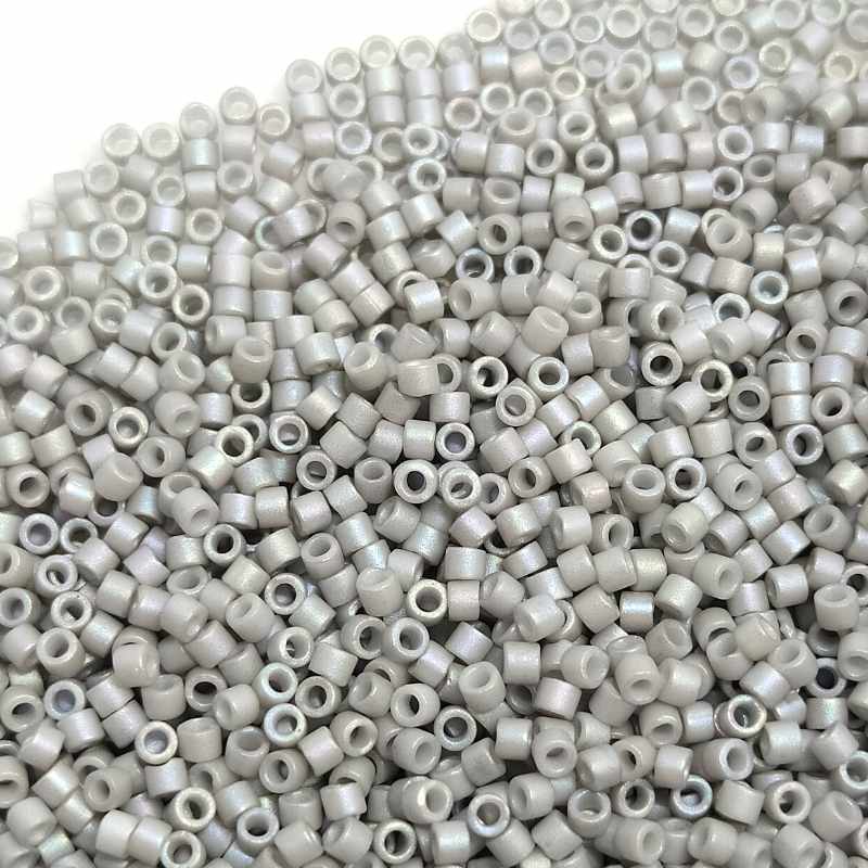 11/0 MIYUKI delica Matte Opaque Lt Smoke AB - 1gr - DB1528 - - Crystaldreams Abalorios