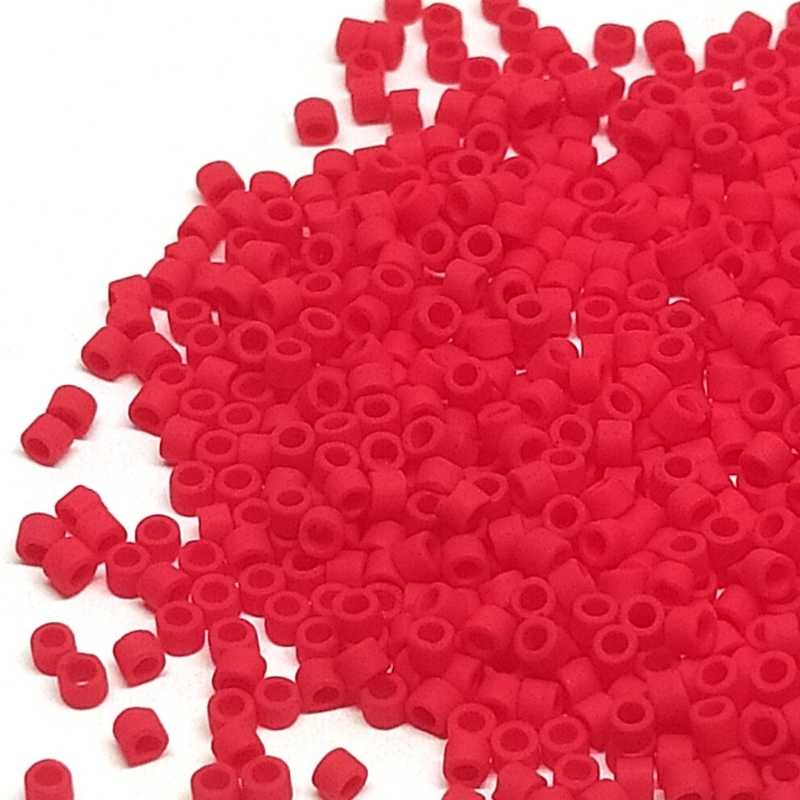 11/0 MIYUKI delica Matte Opaque Red - DB753- 1 gr. - - Crystaldreams Abalorios