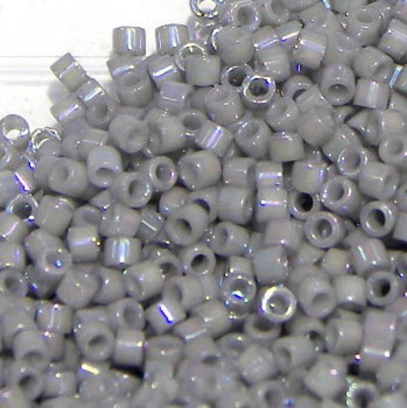 11/0 MIYUKI delica Opaque Lt. Smoke AB - 1gr. - DB1508 - - Crystaldreams Abalorios