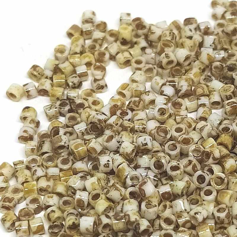 11/0 MIYUKI delica Opaque Picasso Yellow - 1gr. - DB2262 - - Crystaldreams Abalorios