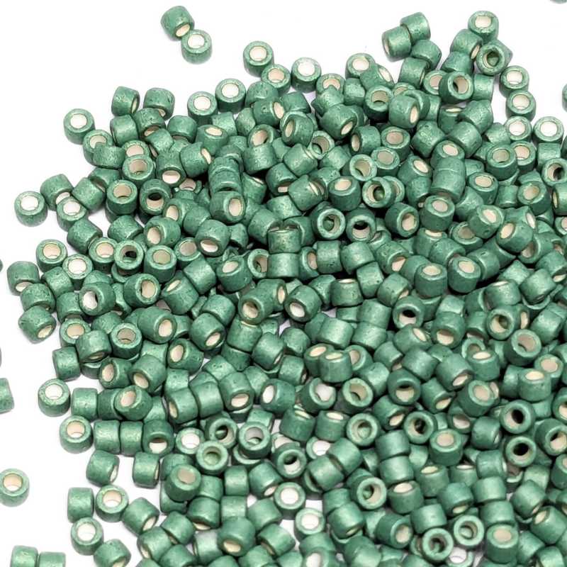 11/0 MIYUKI delica Semi-Frosted Dark Mint Galvanized 1gr. DB1171 - - Crystaldreams Abalorios