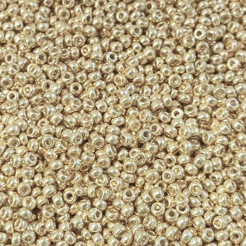 11/0 MIYUKI rocalla Duracoat Galv. Pale Gold 1gr. 5101 - - Crystaldreams Abalorios
