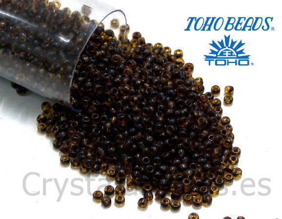 11/0 Toho - rocalla - Frosted Tr. Lt.Topaz Picas - 5gr. Y313F - - Crystaldreams Abalorios