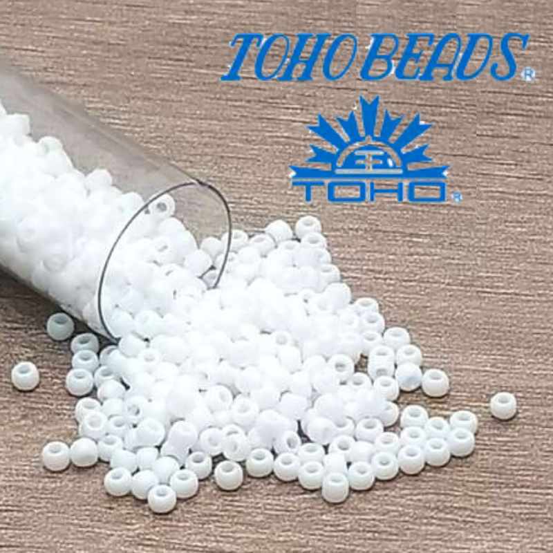 11/0 Toho - rocalla - Mate Opaque Rainbow White - 5gr. col.761 - - Crystaldreams Abalorios