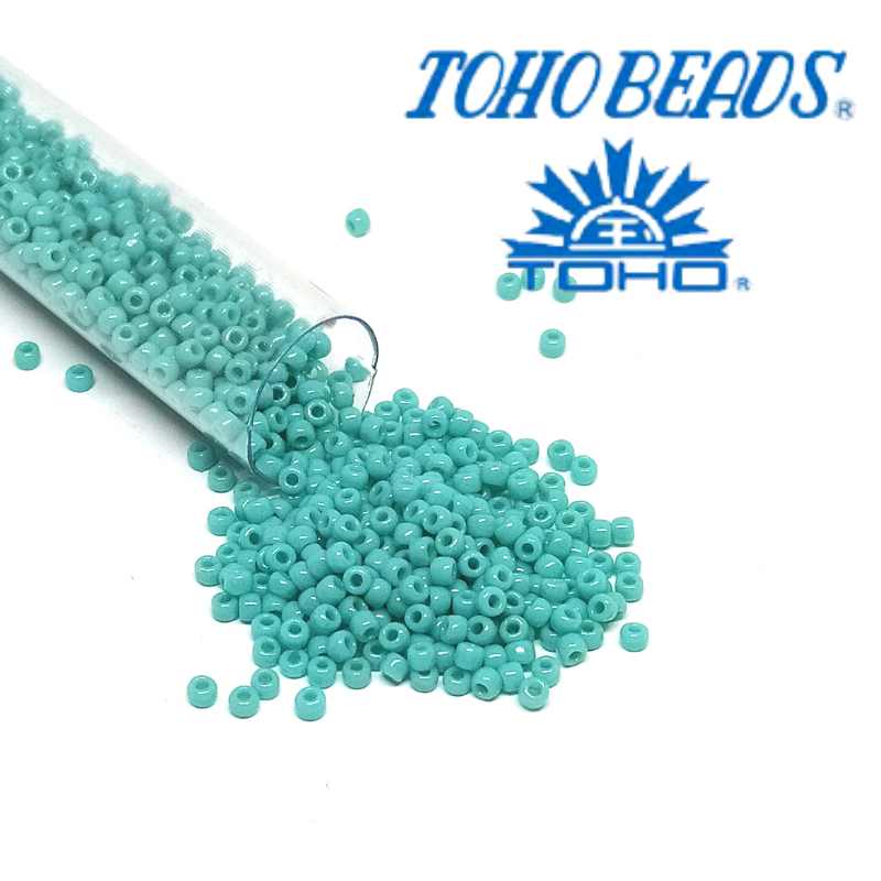11/0 Toho - rocalla - Opaque Turquoise - 5gr. col.55 - - Crystaldreams Abalorios