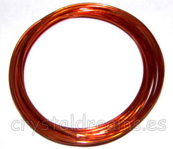 12 METROS - CABLE DE ALUMINIO - 1mm - ORANGE - - Crystaldreams Abalorios