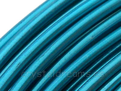 12 metros CABLE DE ALUMINIO - 1,5mm - TURQUOISE - - Crystaldreams Abalorios