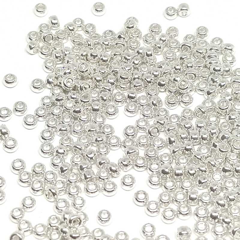 15/0 MIYUKI - rocalla - Bright Sterling Plated - 1gr. - - Crystaldreams Abalorios