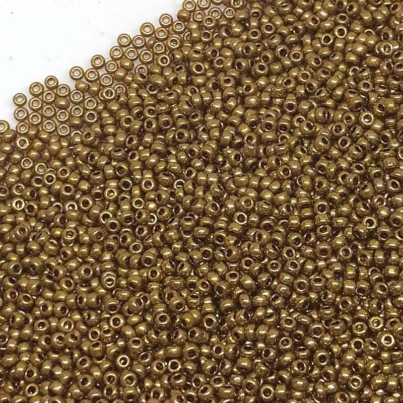 15/0 MIYUKI - rocalla - Metallic Light Bronze - 1 gr. - - Crystaldreams Abalorios
