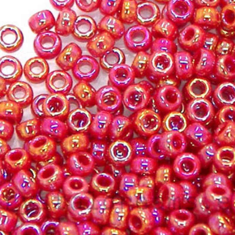 15/0 MIYUKI - rocalla - Opaque Red AB - 1 gr. - - Crystaldreams Abalorios